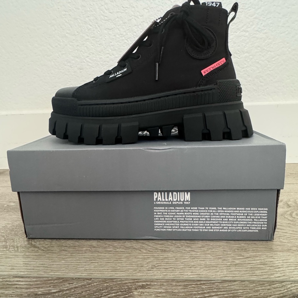 Palladium Black Lace Up Boots